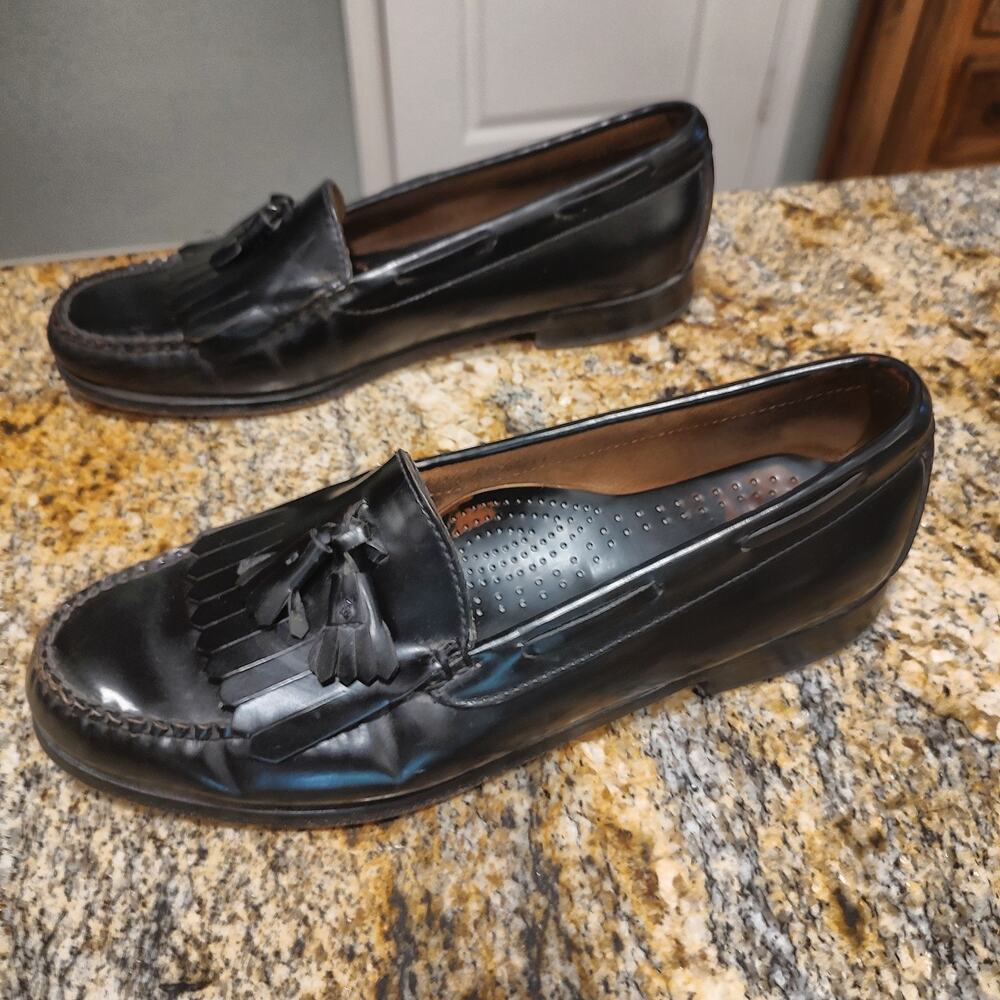 G.H. Bass & Co. Black Leather Mens Loafers Size 9.5D Layton - Picture 4 of 14